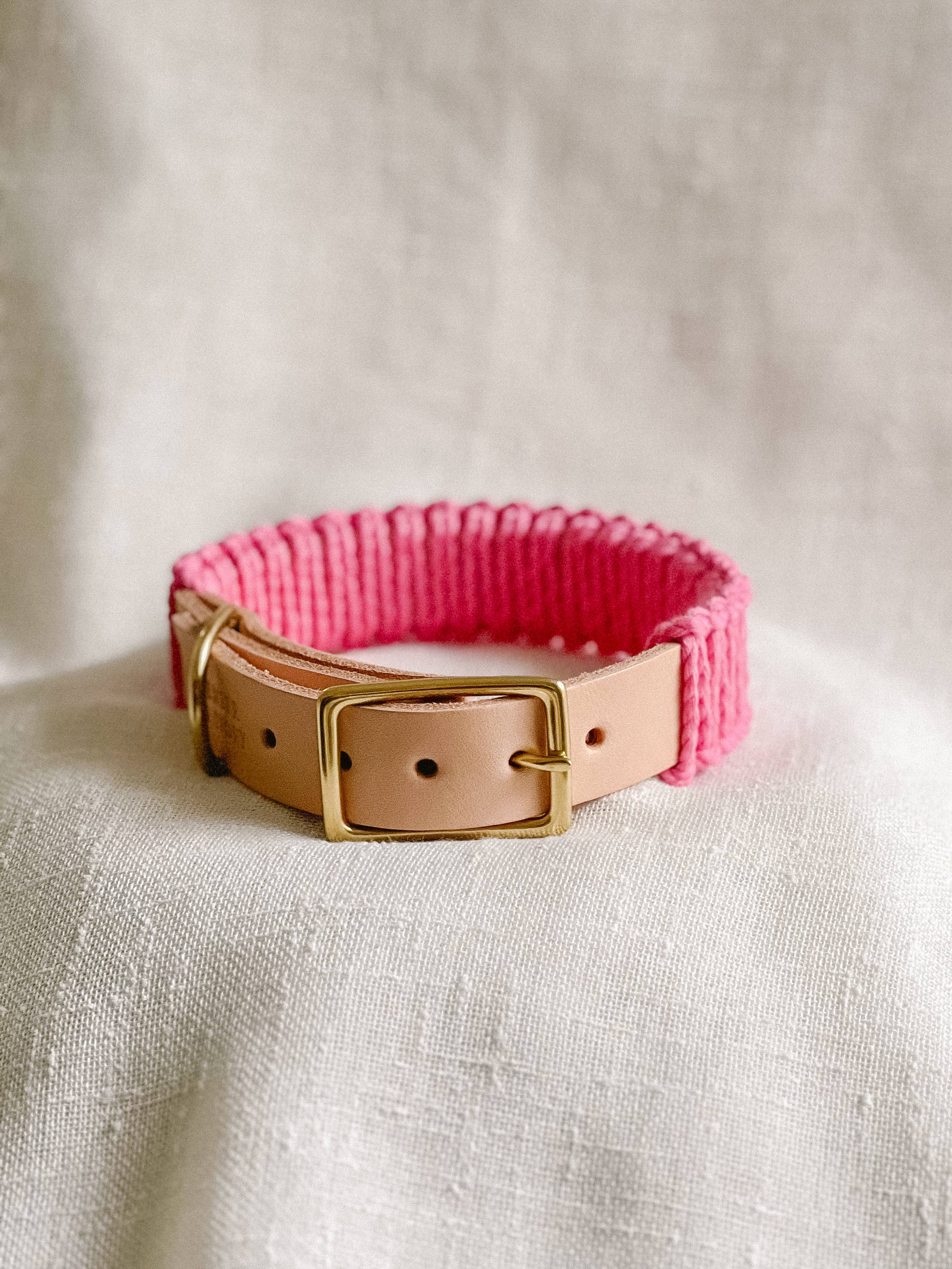 The Macramé Collar — Rose Vif