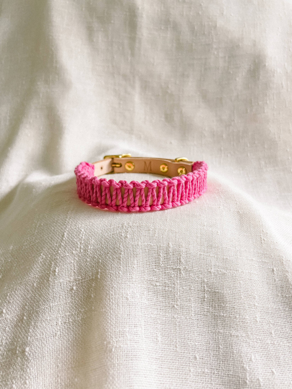 The Macramé Collar — Rose Vif
