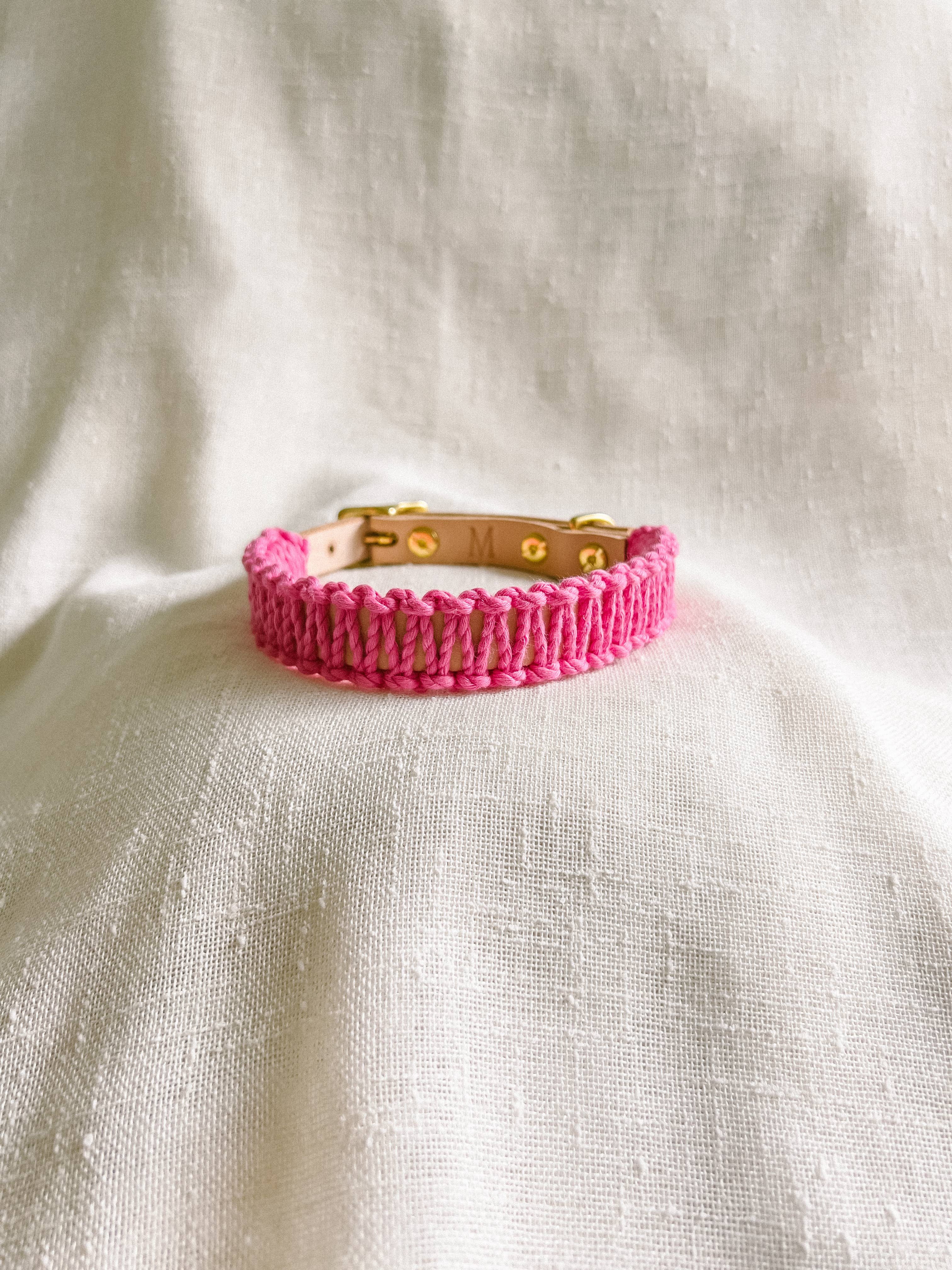 The Macramé Collar — Rose Vif