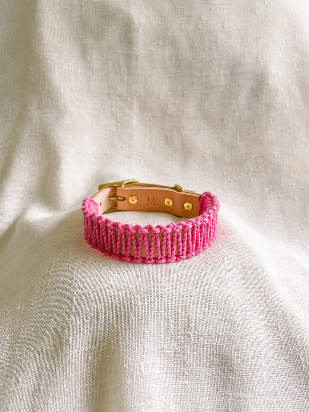 The Macramé Collar — Rose Vif