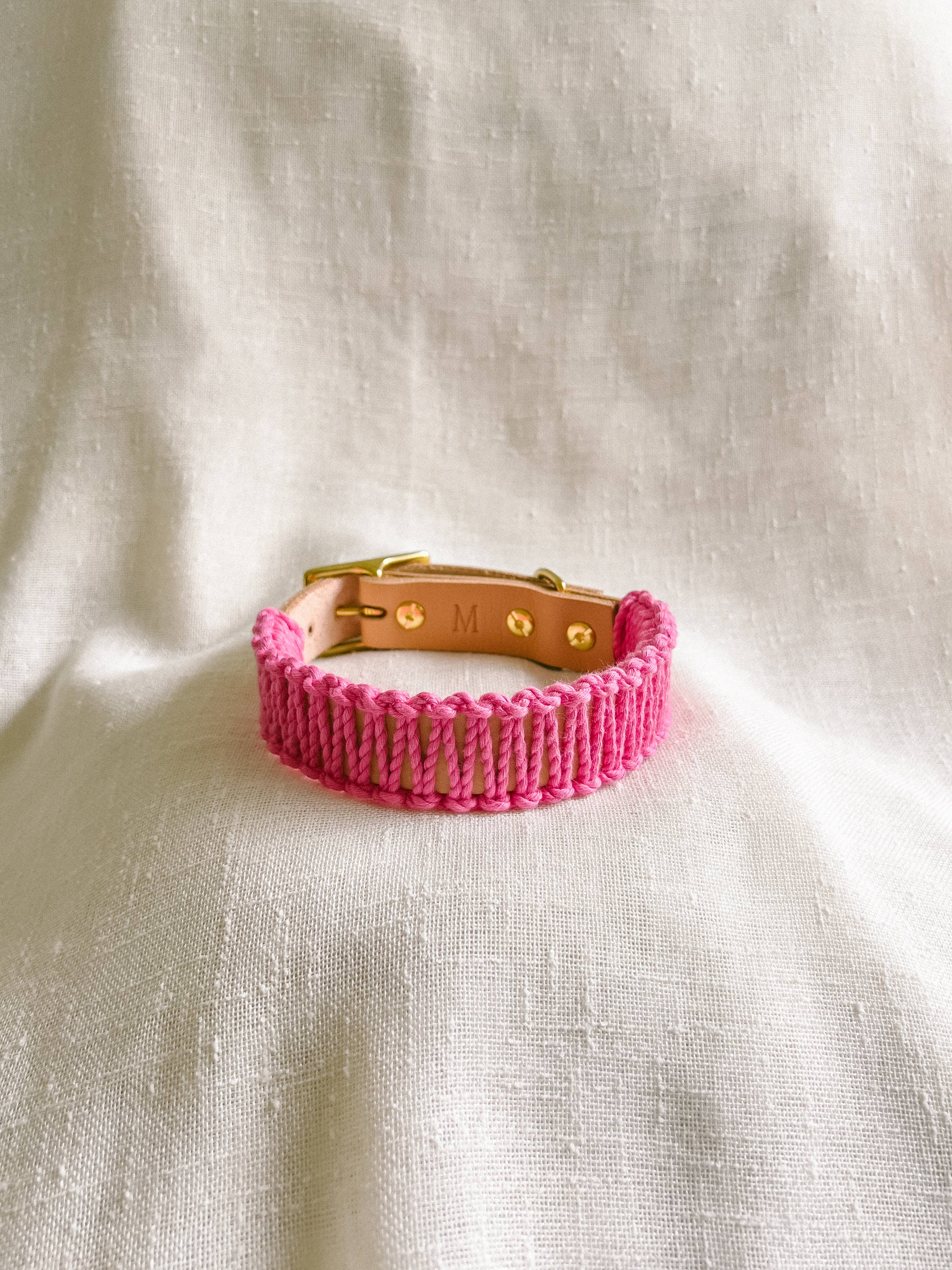 The Macramé Collar — Rose Vif