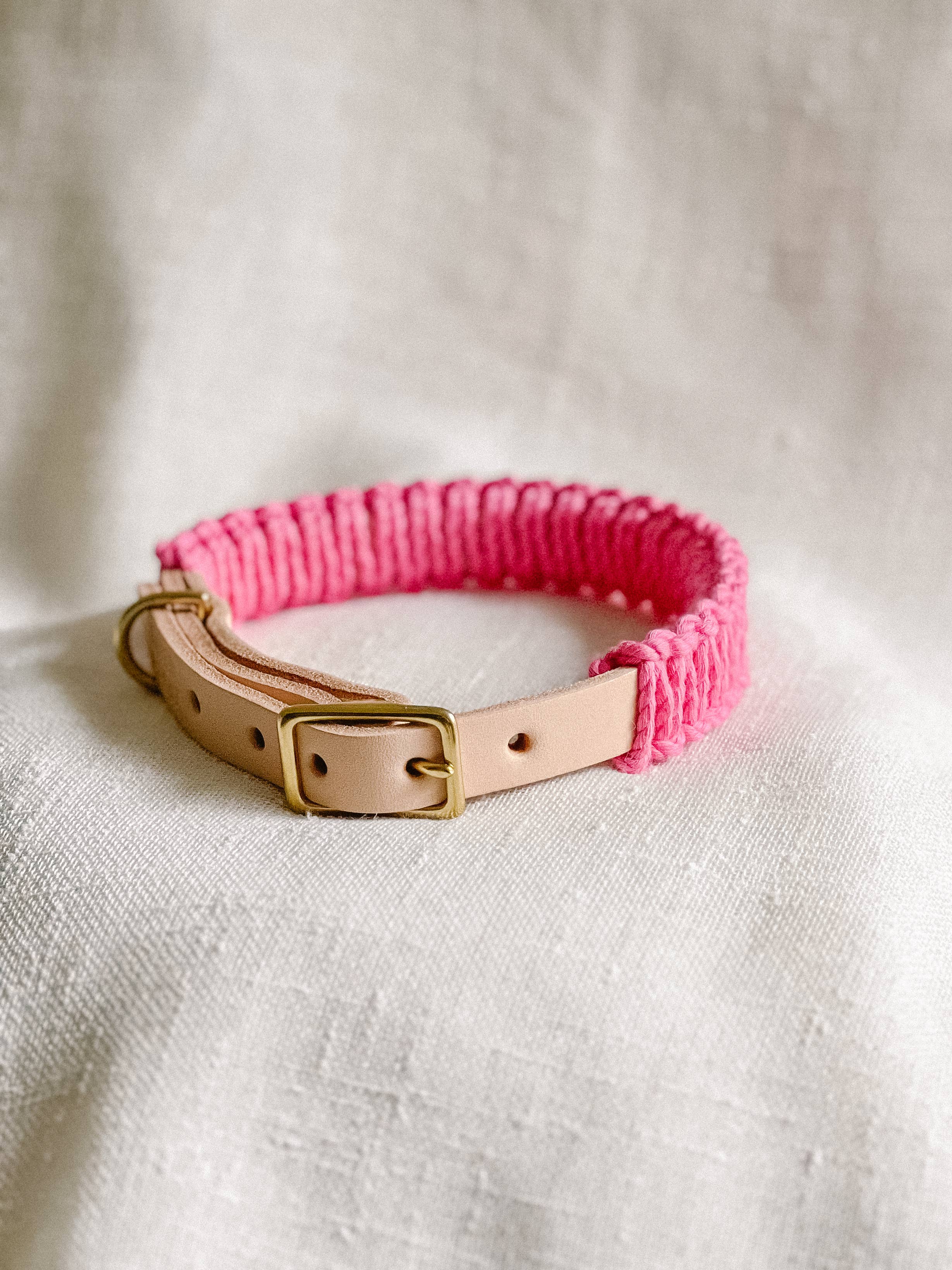The Macramé Collar — Rose Vif